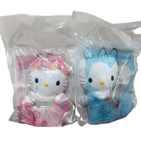Rare 2000 McDonald’s Hello Kitty and Dear Daniel Sweetheart Wedding Plush - Picture 1 of 5